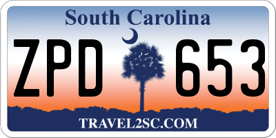 SC license plate ZPD653