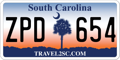 SC license plate ZPD654