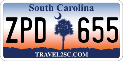 SC license plate ZPD655