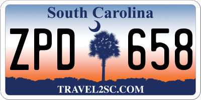 SC license plate ZPD658
