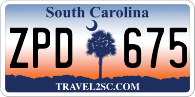 SC license plate ZPD675