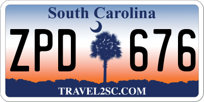 SC license plate ZPD676