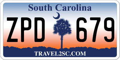 SC license plate ZPD679