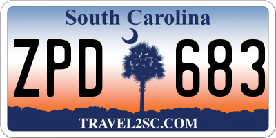 SC license plate ZPD683