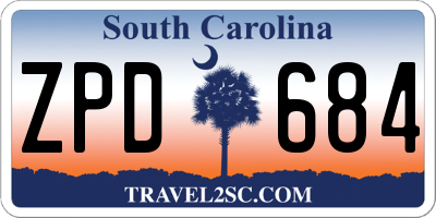SC license plate ZPD684