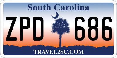 SC license plate ZPD686