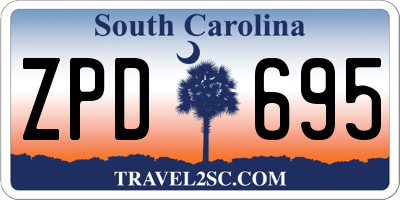 SC license plate ZPD695