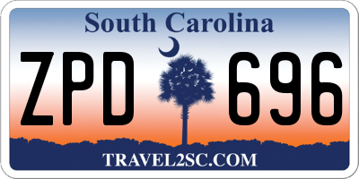 SC license plate ZPD696