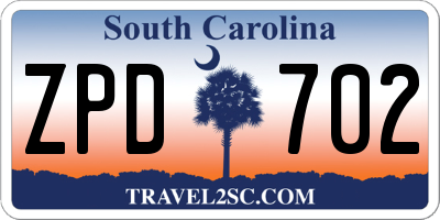 SC license plate ZPD702