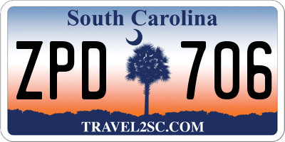 SC license plate ZPD706