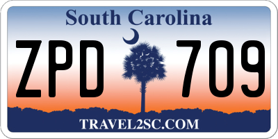SC license plate ZPD709