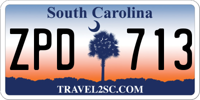 SC license plate ZPD713
