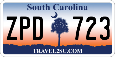 SC license plate ZPD723