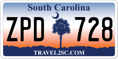 SC license plate ZPD728