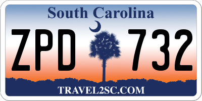 SC license plate ZPD732