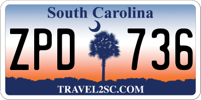 SC license plate ZPD736
