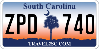 SC license plate ZPD740