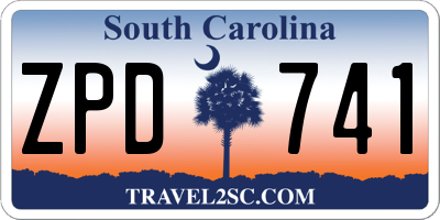 SC license plate ZPD741