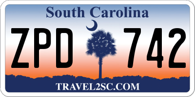 SC license plate ZPD742