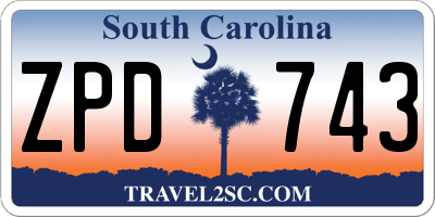 SC license plate ZPD743