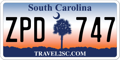 SC license plate ZPD747