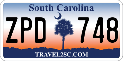 SC license plate ZPD748