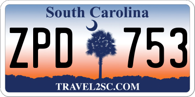 SC license plate ZPD753