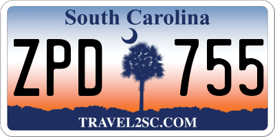 SC license plate ZPD755