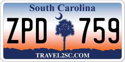 SC license plate ZPD759