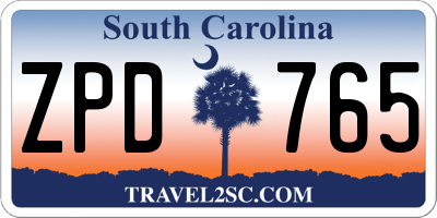 SC license plate ZPD765