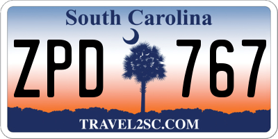 SC license plate ZPD767