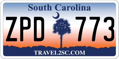 SC license plate ZPD773