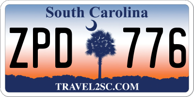 SC license plate ZPD776
