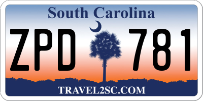 SC license plate ZPD781