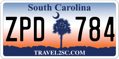 SC license plate ZPD784