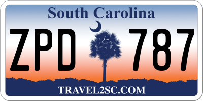 SC license plate ZPD787