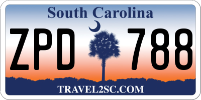 SC license plate ZPD788