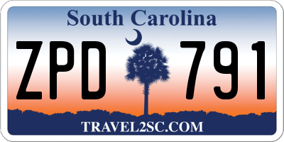 SC license plate ZPD791