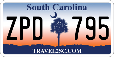 SC license plate ZPD795