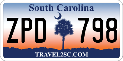 SC license plate ZPD798