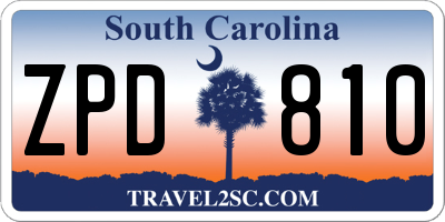 SC license plate ZPD810