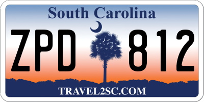 SC license plate ZPD812