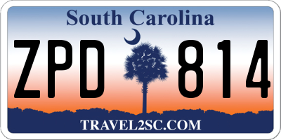 SC license plate ZPD814