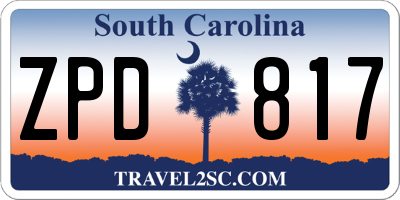 SC license plate ZPD817