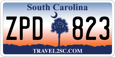 SC license plate ZPD823
