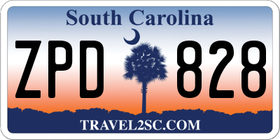 SC license plate ZPD828