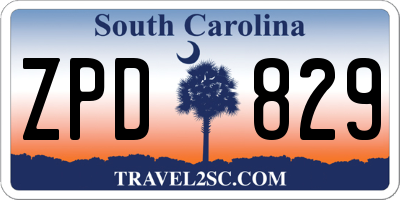 SC license plate ZPD829