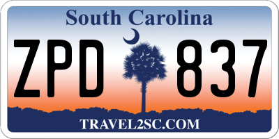 SC license plate ZPD837