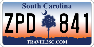 SC license plate ZPD841