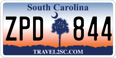 SC license plate ZPD844